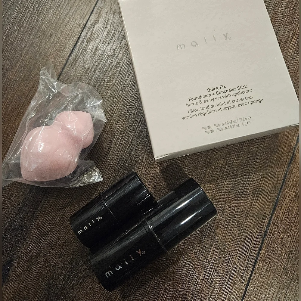 NIB Mally Quick Fix Foundation + 2 Concealer Stick Kit | Fair